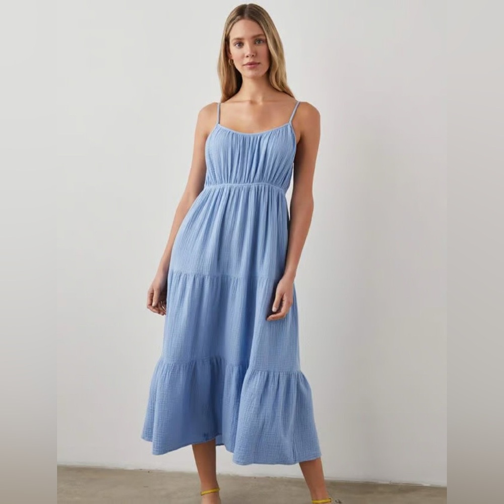 Rails Light Blue Midi Dress Size Large